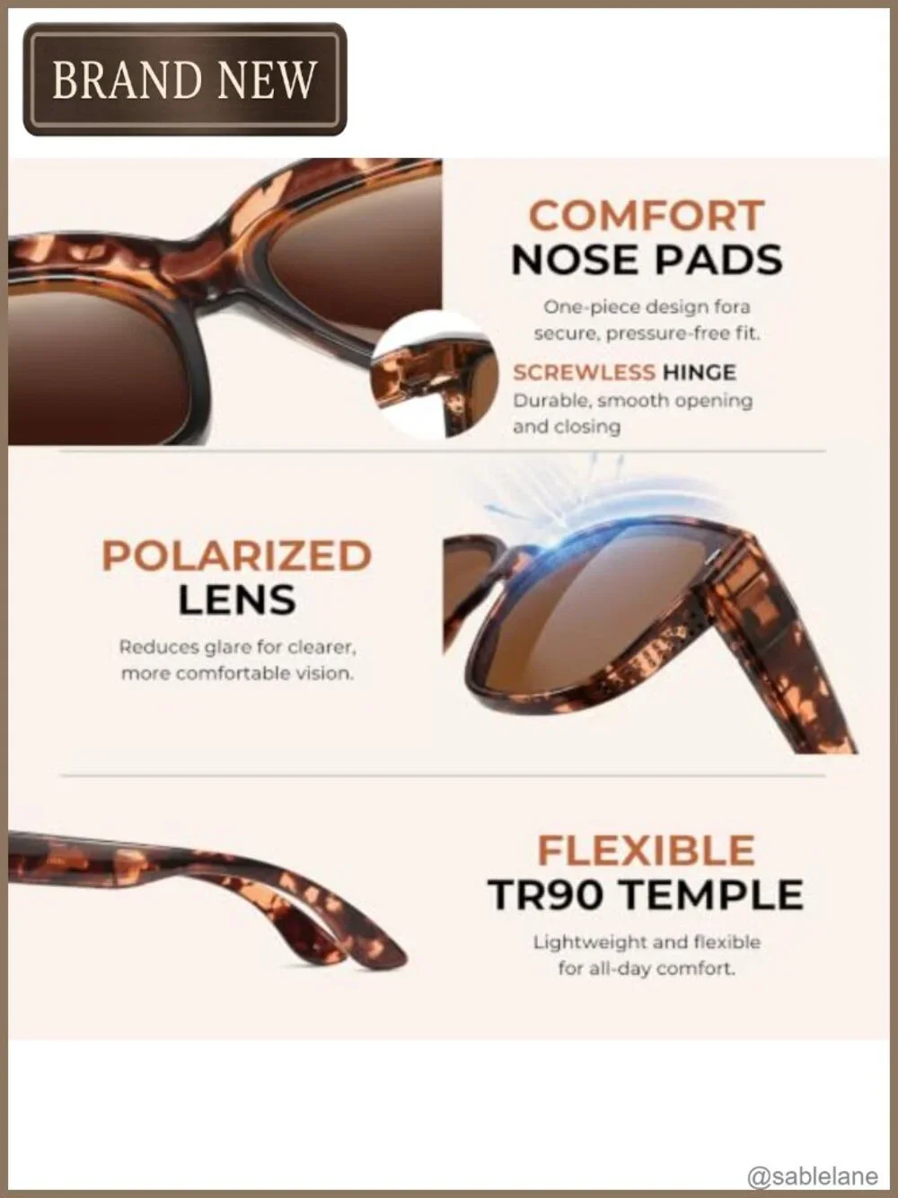 Polarized Fit Over Glasses Sunglasses with TAC Lenses UV400 TR90 Frame for